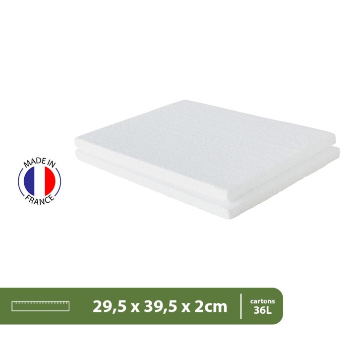 Lot 2 plaques de polystyrène - Calage, protection et maquette