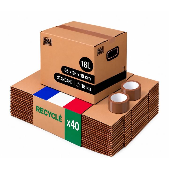 Cartons à livres en lot - Pas cher pour déménagement