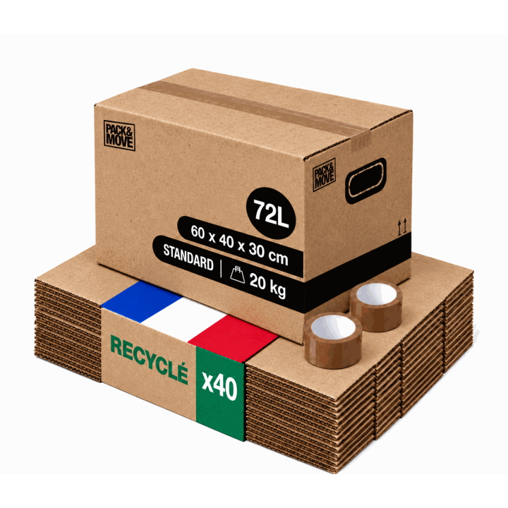 Carton de déménagement - Grand format et adhésif 0€