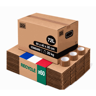 Carton de déménagement - Grand format et adhésif 0€