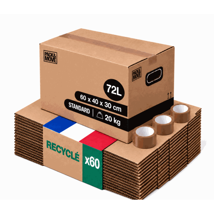 Carton de déménagement - Grand format et adhésif 0€