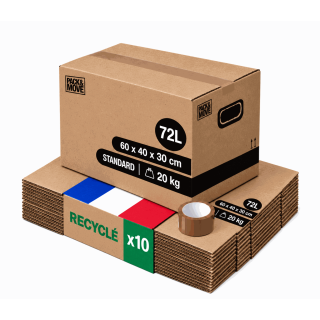 Carton de déménagement - Grand format et adhésif 0€