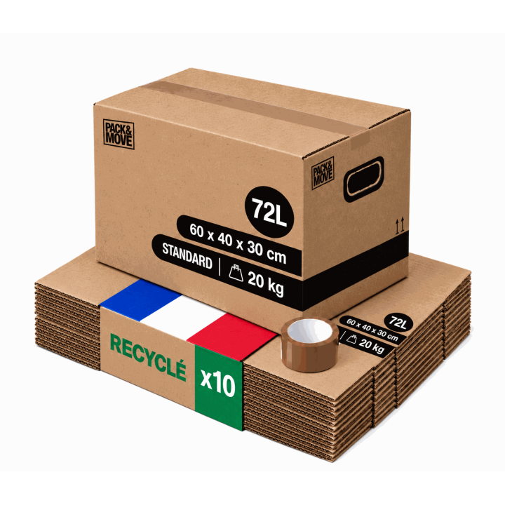 Carton de déménagement - Grand format et adhésif 0€
