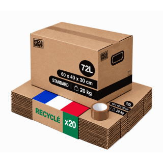 Carton de déménagement - Grand format et adhésif 0€
