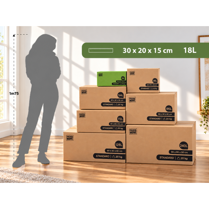 Cartons à livres en lot - Pas cher pour déménagement
