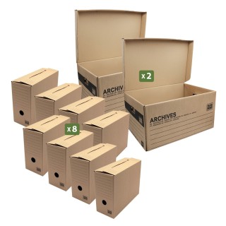 Lot boîtes d’archives - Le kit pour classer sans s’éparpiller