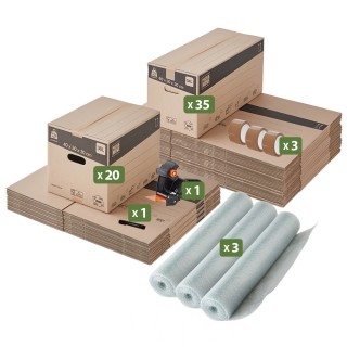 Carton déménagement kit - T4/T5 - 63 articles pour gros volumes