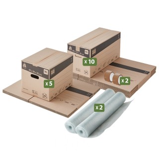 Kit déménagement petit appartement - Un T1/ T2 bien emballé