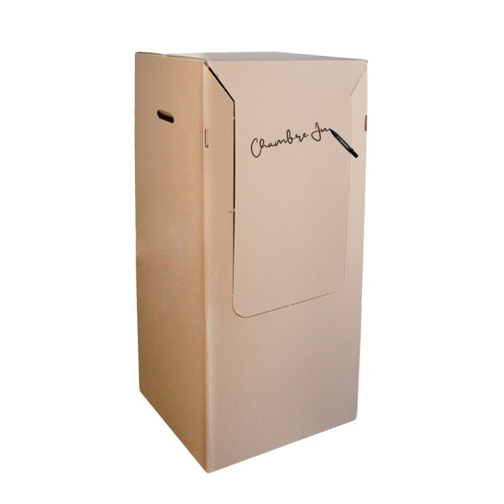 Penderie carton déménagement - Avec barre pour cintres