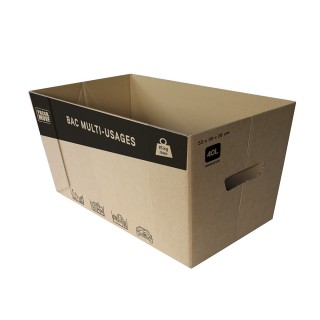Caisse en carton - Ouverte, solide et prête à remplir