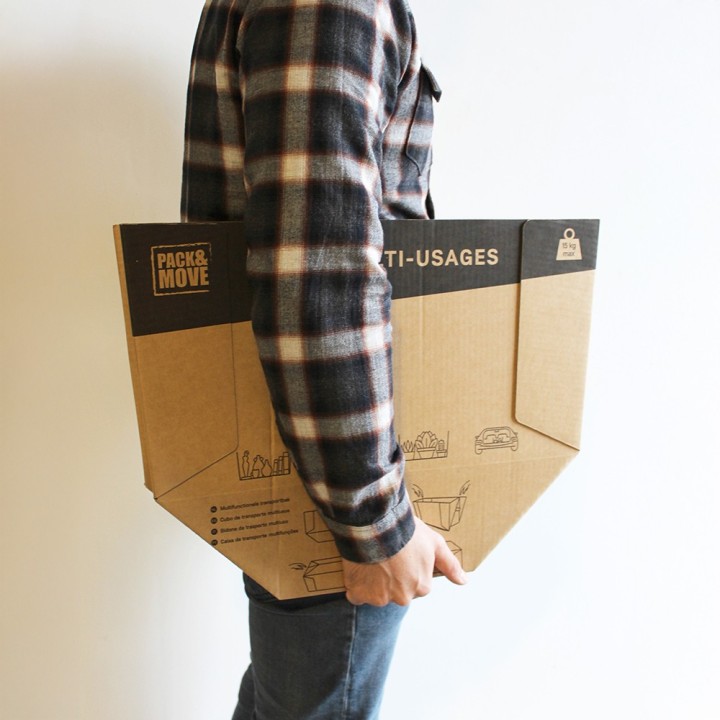 Caisse en carton - Ouverte, solide et prête à remplir