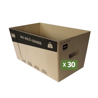 Caisse en carton - Ouverte, solide et prête à remplir