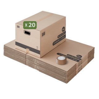 Carton déménagement large - Grand volume et adhésif 0€