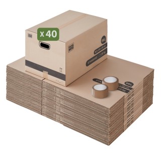 Carton déménagement large - Grand volume et adhésif 0€
