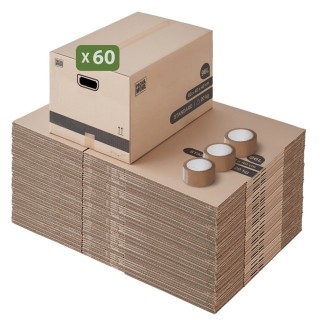 Carton déménagement large - Grand volume et adhésif 0€