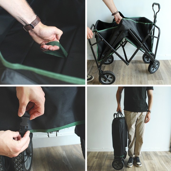 Chariot pliable - 100 kg - Compact, maniable, peut tout transporter