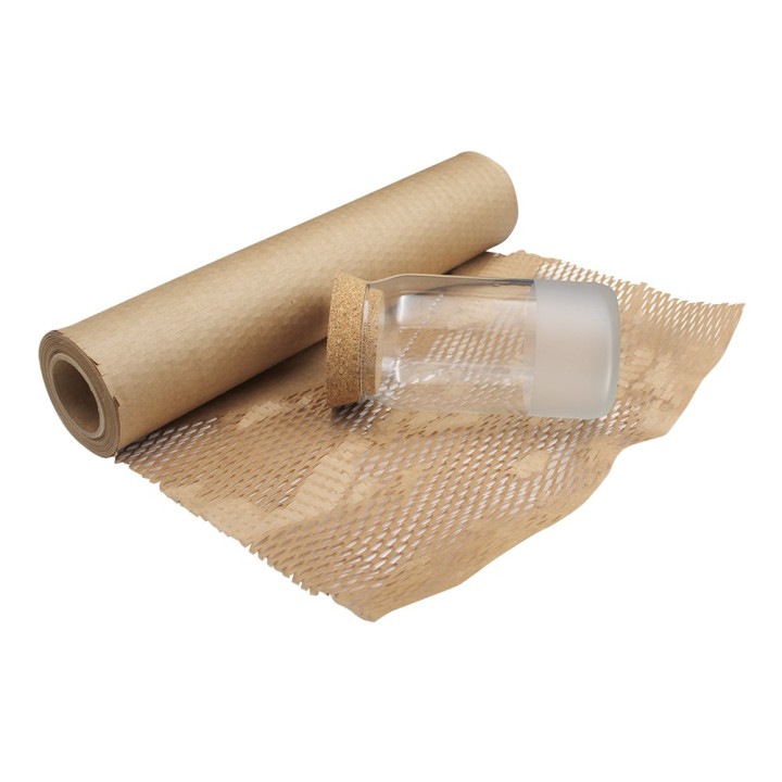 Papier de calage nid d’abeilles écologique 25 m - Kraft alvéolé recyclable