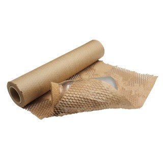 Papier de calage nid d’abeilles écologique 25 m - Kraft alvéolé recyclable