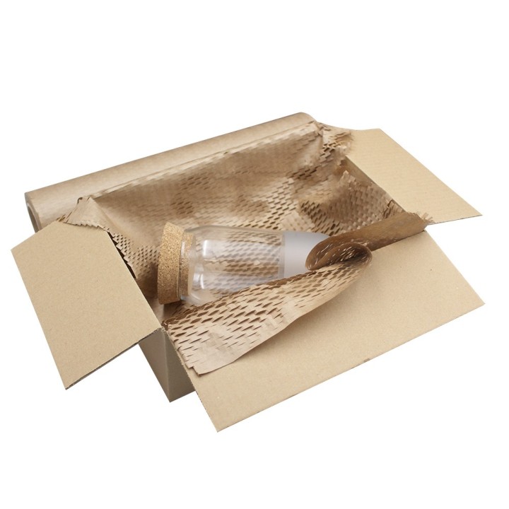 Papier de calage nid d’abeilles écologique 25 m - Kraft alvéolé recyclable