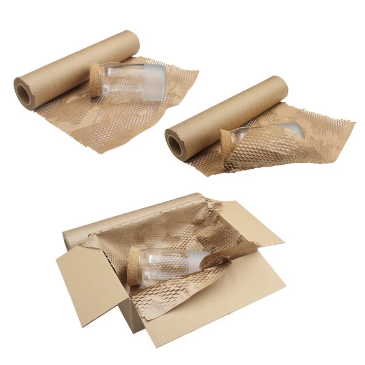 Papier de calage nid d’abeilles écologique 25 m - Kraft alvéolé recyclable