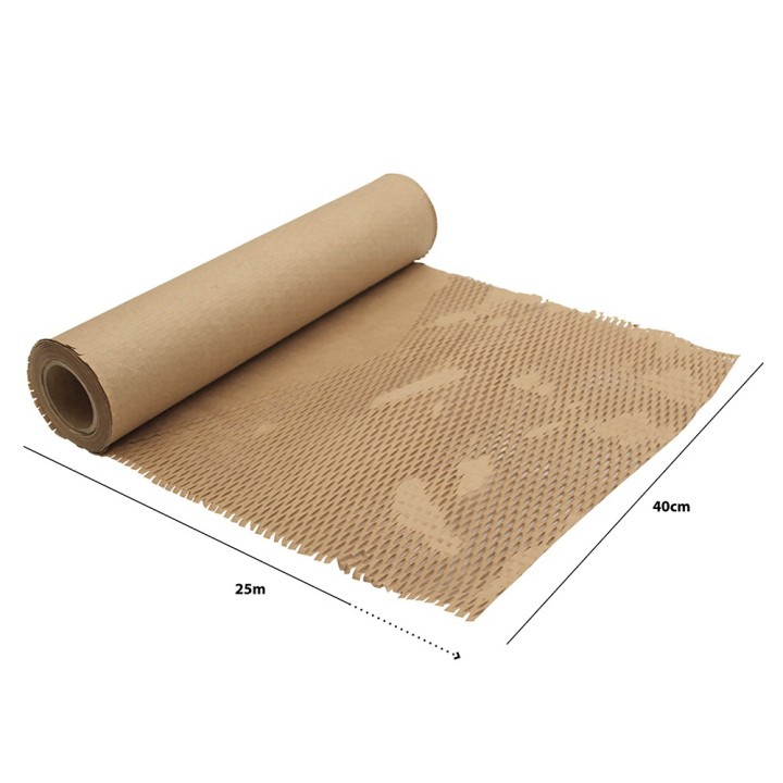 Papier de calage nid d’abeilles écologique 25 m - Kraft alvéolé recyclable