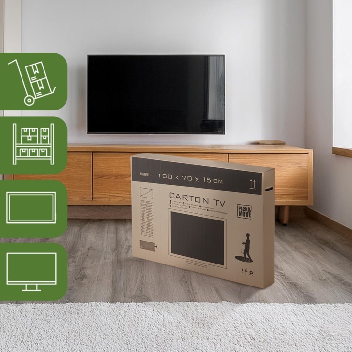 Carton déménagement télévision - Protection écran plat