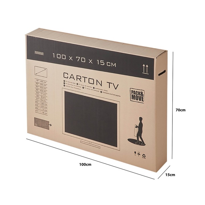 Carton déménagement télévision - Protection écran plat