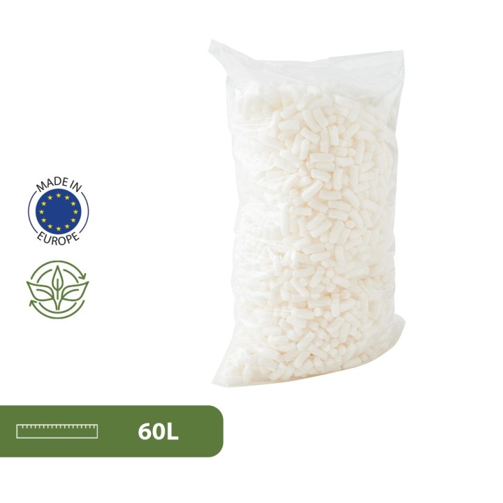 Particules de calage biodégradables 20L et 60L | Protection Amidon Maïs