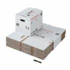 Carton de stockage robuste mesurant 40 x 30 x 30 cm, idéal pour emballer et organiser divers articles lors de déménagements ou de rangement.