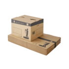 Cartons de déménagement automatiques 60 x 50 x 40 cm avec poignées renforcées.