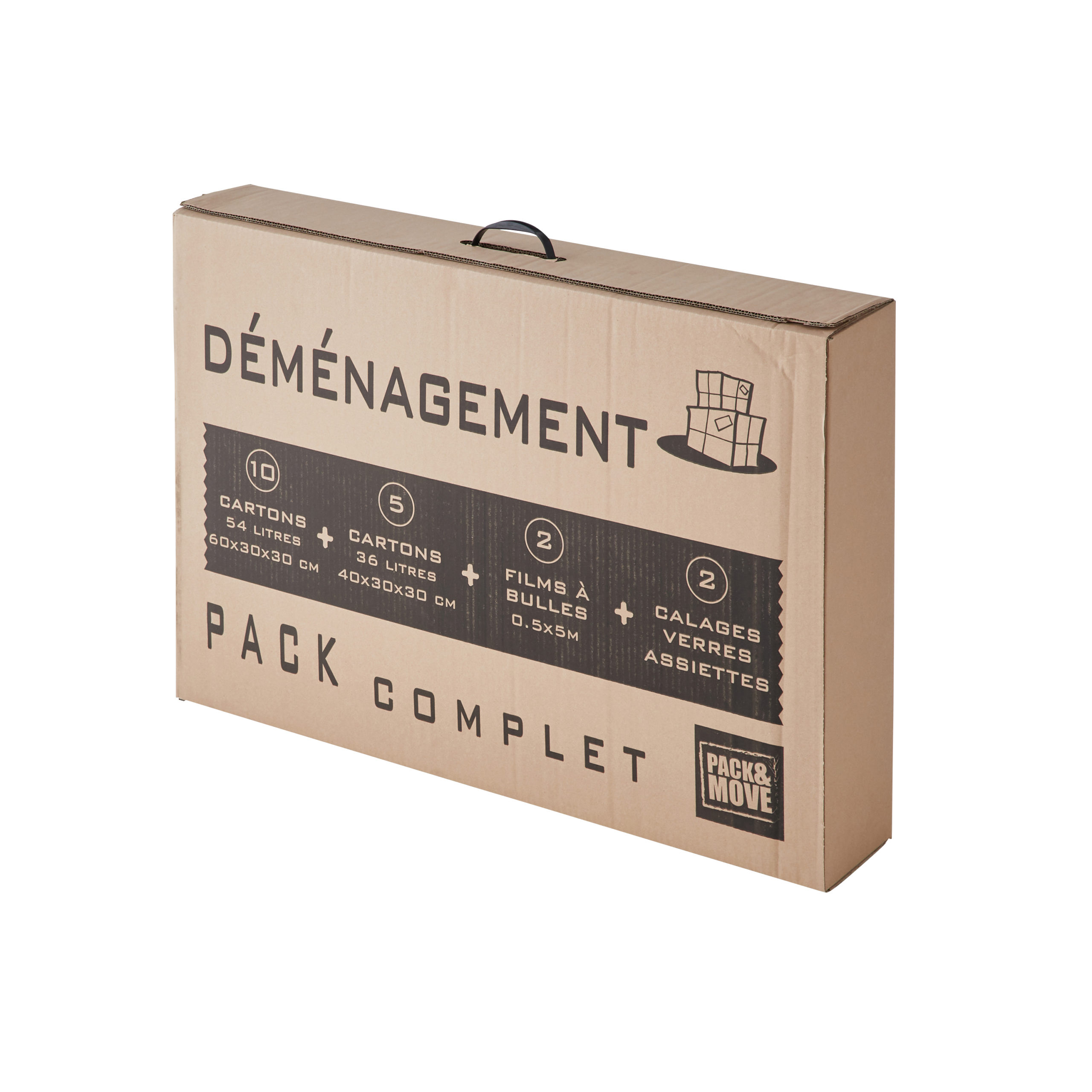 Centr'Embal Solutions Pack carton déménagement pour 50 verres