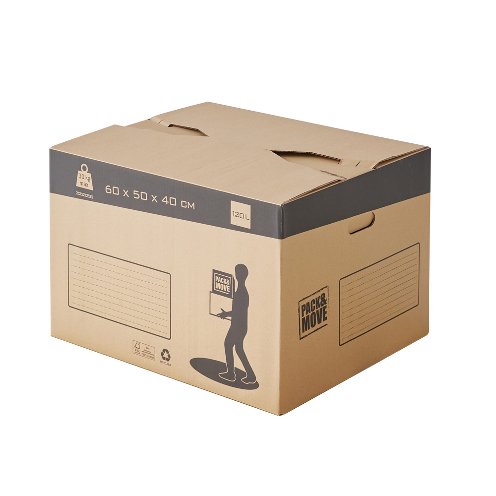 Cartons de déménagement fermetures faciles - 120L - Pack and Move