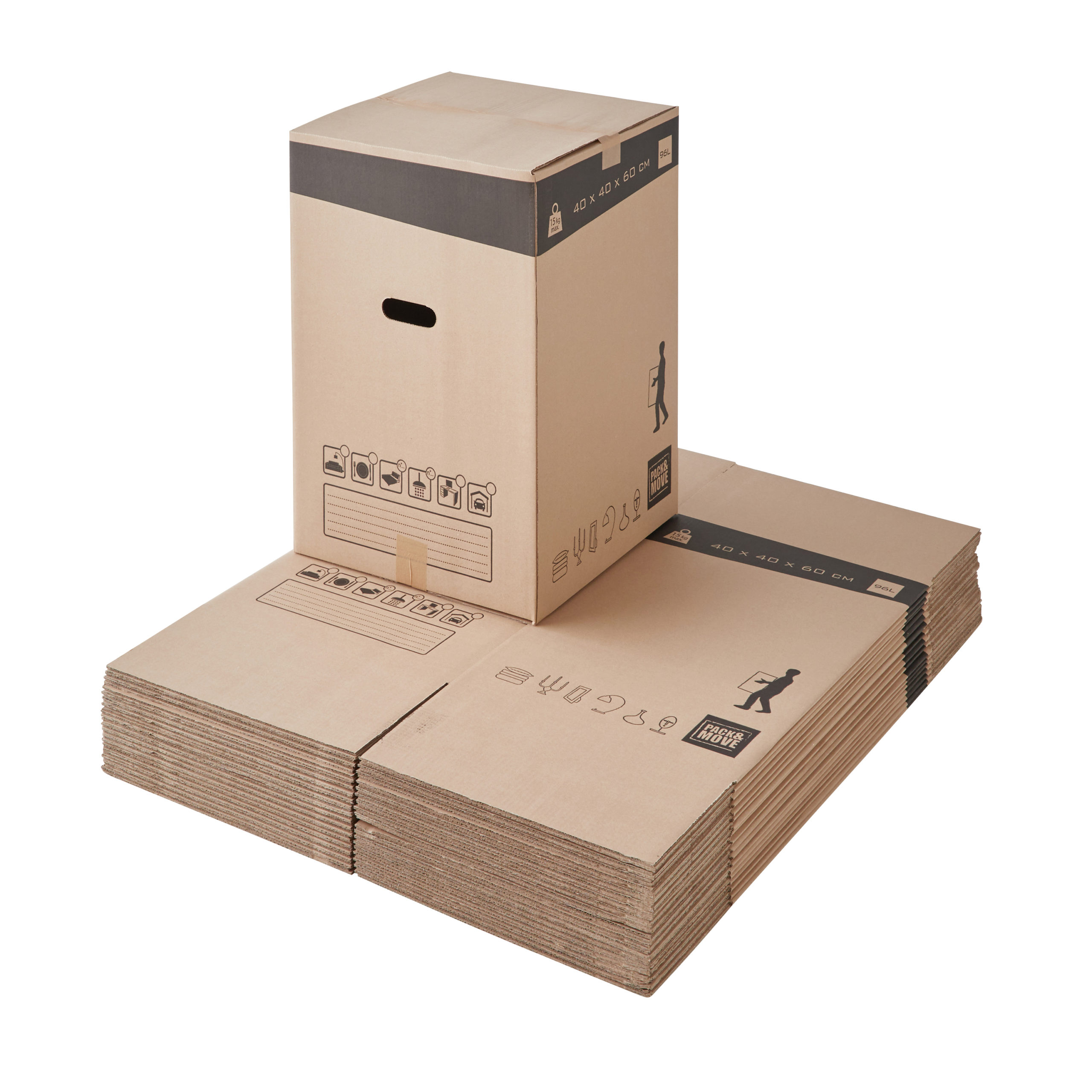 Cartons de déménagement - 128L - Pack and Move