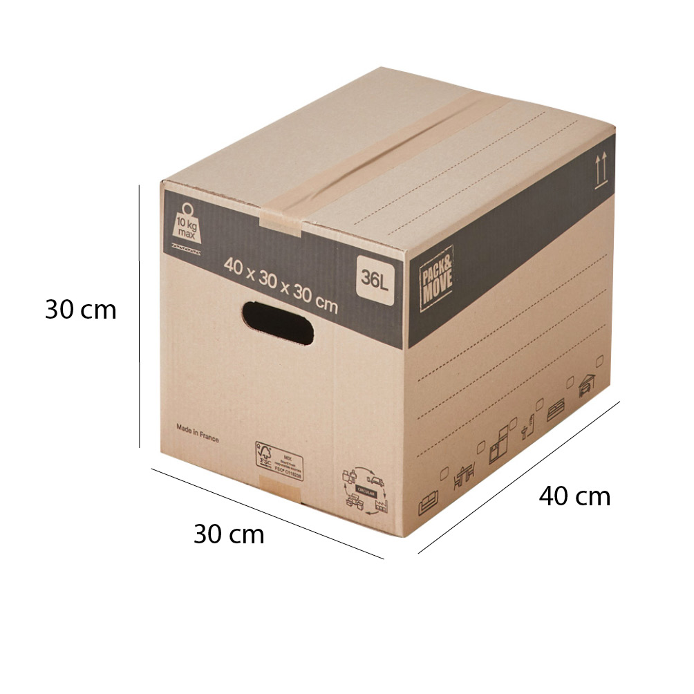 Cartons de déménagement livres, et verres - 36L - Pack and Move