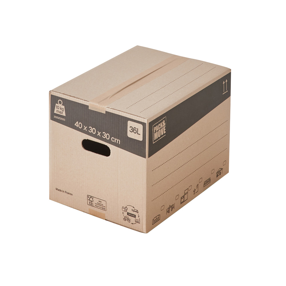 Cartons de déménagement livres, et verres - 36L - Pack and Move