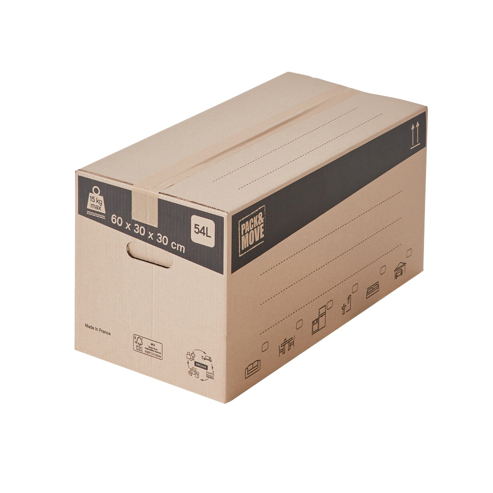Cartons de déménagement standard - 54L - Pack and Move