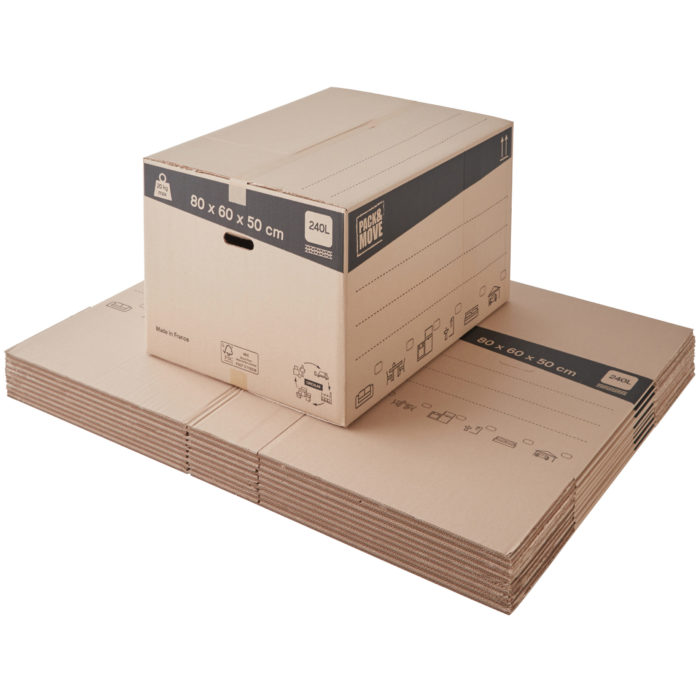Lot de grands cartons de déménagement XXL grand format
