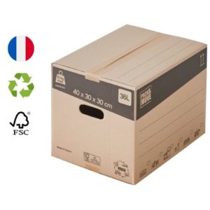 8 cartons de déménagement avec 1 ruban adhésif et housse matelas