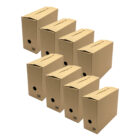 Kit de rangement comprenant 8 boîtes d’archives et 2 caisses de stockage - Idéal pour organisation et archivage.
